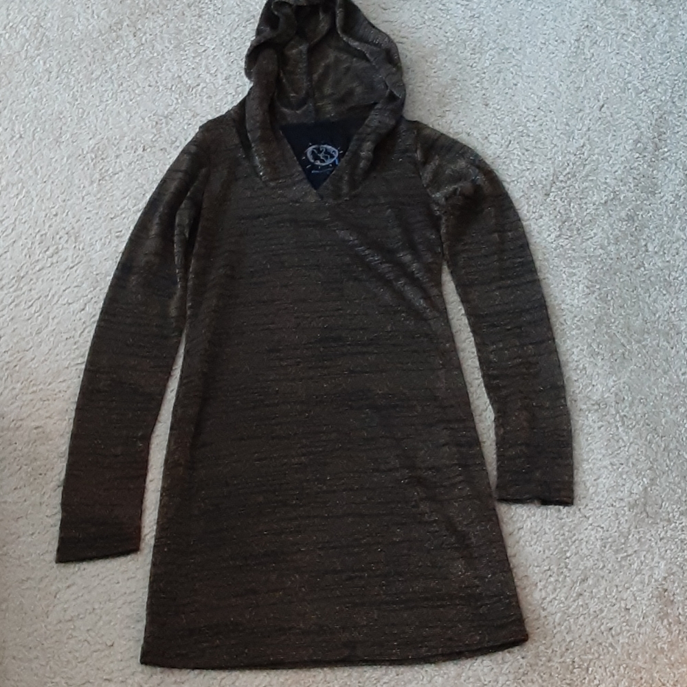 Blue Life Long Sleeve Dress with Hood